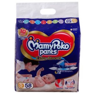 MamyPoko Extra Absorb Pants (S) 58 count (4-8 kg)