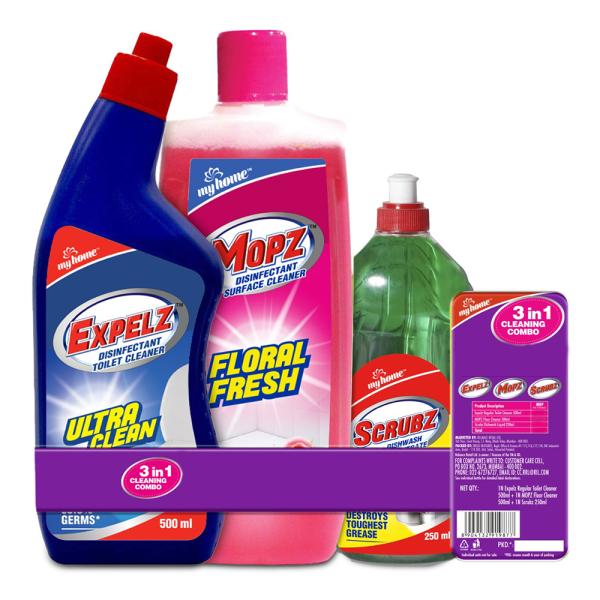 My Home 3 in 1 Cleaning Combo Pack (500 ml + 500 ml + 250 ml)