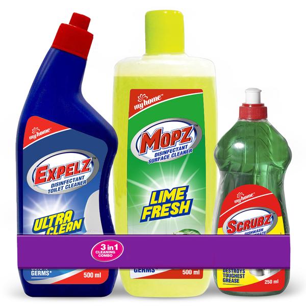 My Home 3 in 1 Cleaning Combo Pack (500 ml + 500 ml + 250 ml) - Image 5