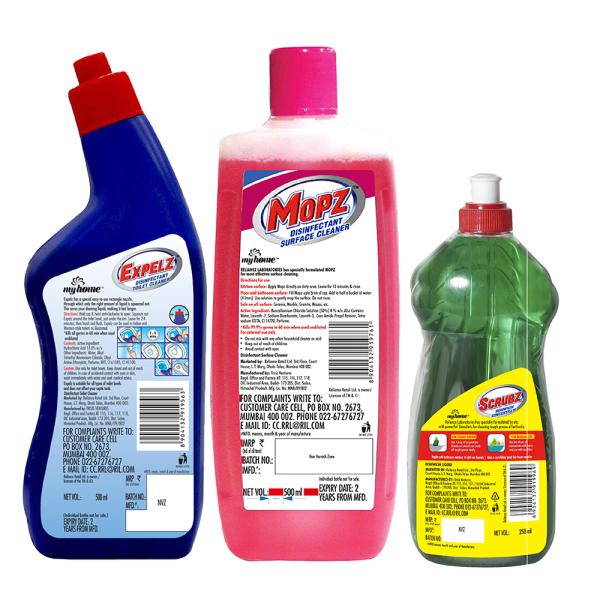 My Home 3 in 1 Cleaning Combo Pack (500 ml + 500 ml + 250 ml) - Image 4
