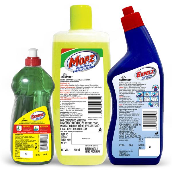 My Home 3 in 1 Cleaning Combo Pack (500 ml + 500 ml + 250 ml) - Image 3