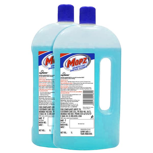 My Home Mopz Aqua fresh Disinfectant Surface Cleaner 1 L (Buy 1 Get 1 Free) - Image 4