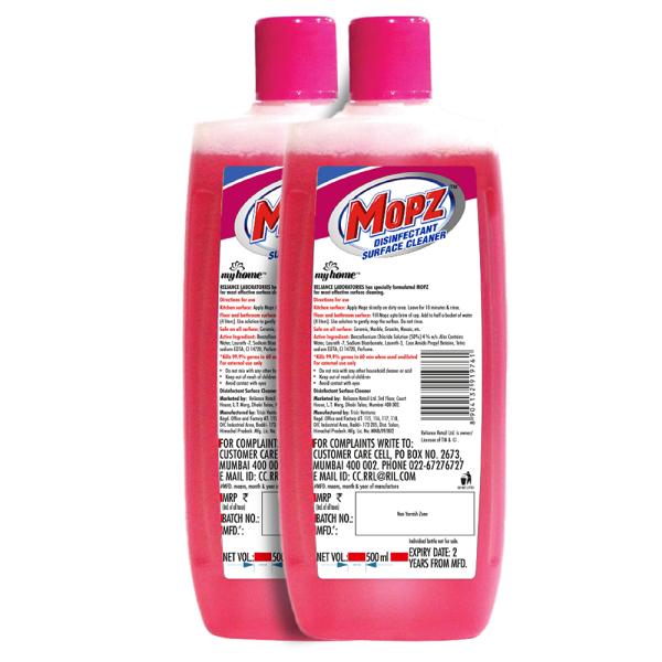 My Home Mopz Floral Fresh Disinfectant Surface Cleaner 500 ml ( Buy1 Get 1 Free) - Image 8