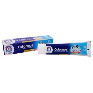 Odomos Non-sticky Mosquito Repellent Cream with Vitamin E + Almond Oil 100 g