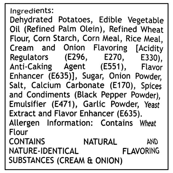 Oishi Cream & Onion Potato Fitz 65 g - Image 4