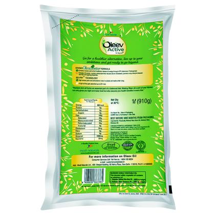 Oleev Active Blended Edible Vegetable Oil 1 L - Image 2
