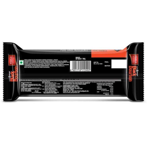 Parle Hide & Seek Black Bourbon Chocolate Cream Biscuits 100 g - Image 8