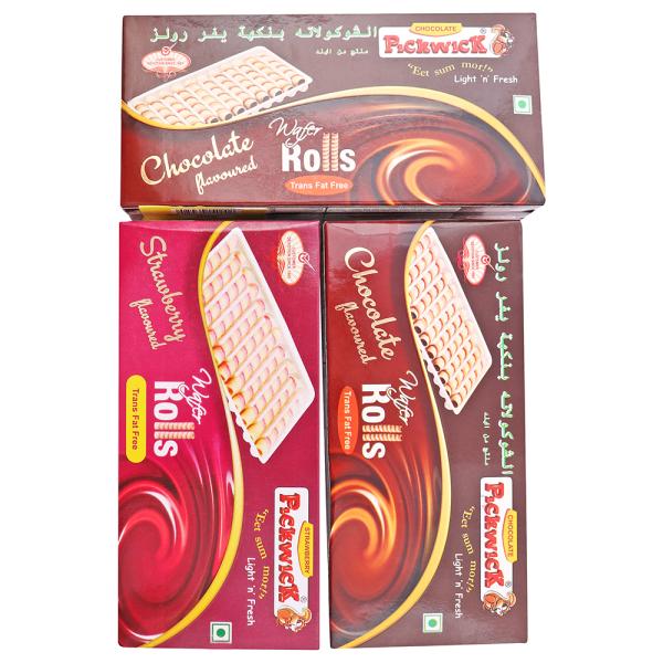 Pickwick Strawberry & Chocolate Wafer Rolls Combo Pack 50 g (Pack of 3) - Image 6
