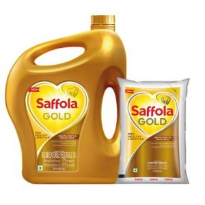 Saffola Gold Pro Healthy Lifestyle Rice Bran Based Blended Oil 5 L
