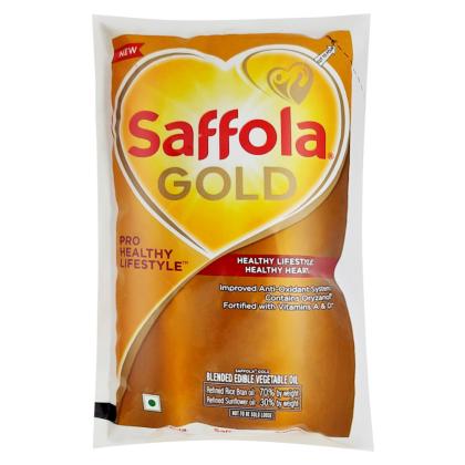 Saffola Gold Pro Healthy Lifestyle RiceBran Based Blended Oil 1 L