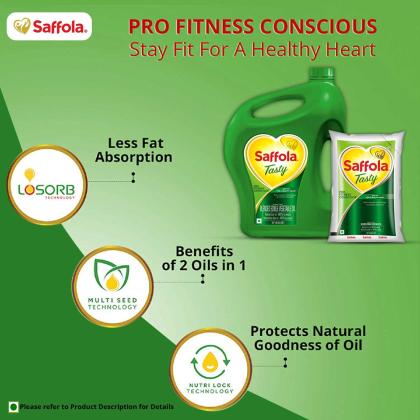 Saffola Tasty Pro Fitness Concious Corn Based Blended Oil 1 L - Image 3