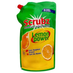 Scrubz Lemon Power Concentrate Dishwash Liquid 1 L