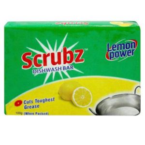 Scrubz Lemon Power Dishwash Bar 100 g