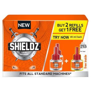 Shieldz Liquid Vaporiser Mosquito Repellent Refill 45 ml (Buy 2 Get 1 Free)