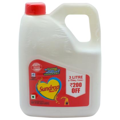 Sundrop Heart Blended Edible Vegetable Oil 3 L