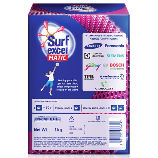 Surf Excel Matic Front Load Detergent Powder 1 kg - Image 9