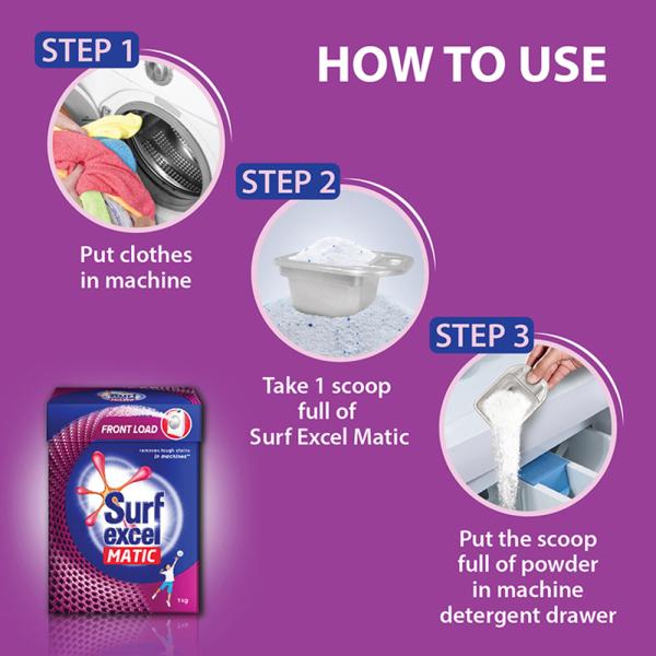 Surf Excel Matic Front Load Detergent Powder 1 kg - Image 7
