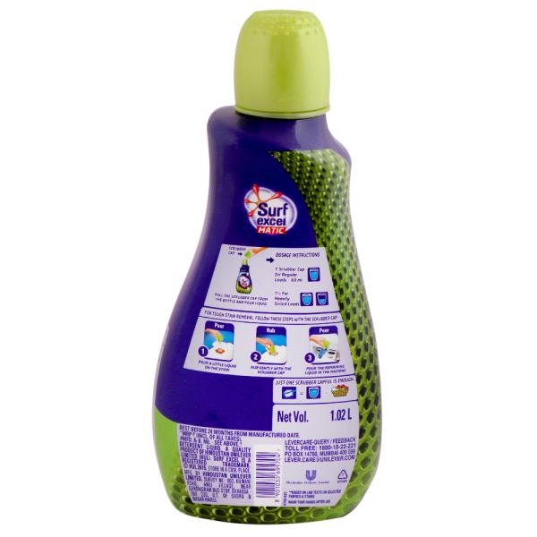 Surf Excel Matic Top Load Liquid Detergent 1.02 L - Image 7