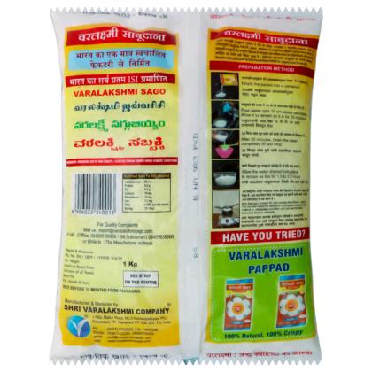 Varalakshmi Premium Sabudana / Sago 1 kg - Image 2