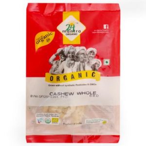 24 Mantra Organic Whole Cashews 100 g