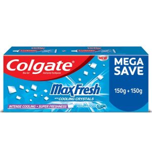 Colgate Maxfresh Peppermint Ice Blue Anticavity Toothpaste 150 g (Pack of 2)