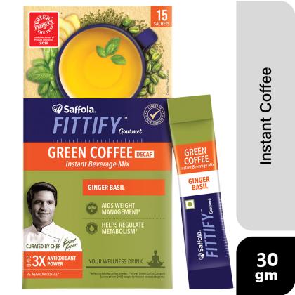 Fittify Ginger Basil Instant Green Coffee Premix 30 g