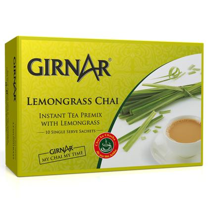 Girnar Lemongrass Instant Tea Premix 14 g (10 Sachets) - Image 2