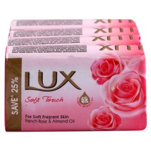 Lux Soft Touch French Rose & Almond Oil Soap 51 g (Pack of 4)