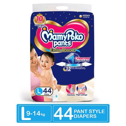 MamyPoko Extra Absorb Pants (L) 44 count (9 - 14 kg)