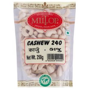 Miltop Whole (W240) Cashews 250 g