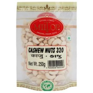 Miltop Whole (W320) Cashews 250 g