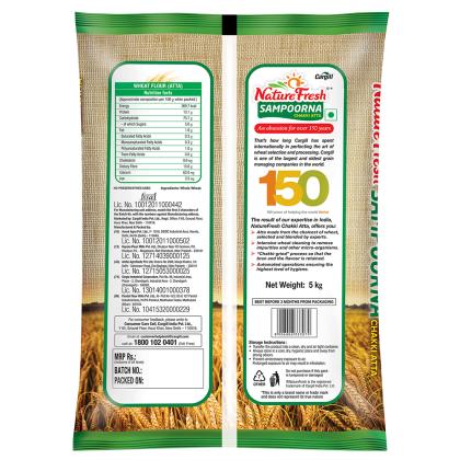 Nature Fresh Sampoorna Chakki Whole Wheat Atta 10 kg - Image 4