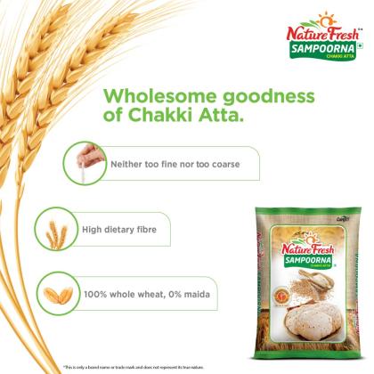 Nature Fresh Sampoorna Chakki Whole Wheat Atta 10 kg - Image 5