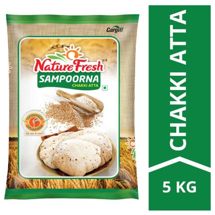Nature Fresh Sampoorna Chakki Whole Wheat Atta 5 kg