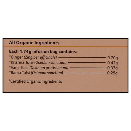 Organic India Tulsi Ginger Tea Bags 25 pcs (Carton) - Image 9