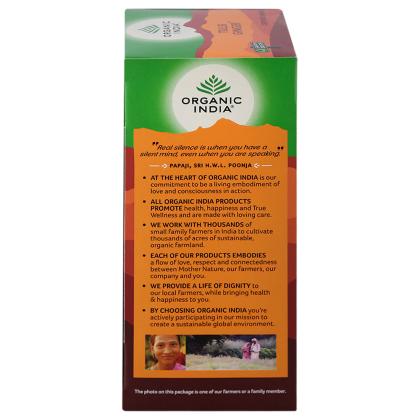Organic India Tulsi Ginger Tea Bags 25 pcs (Carton) - Image 3