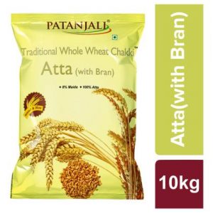 Patanjali Traditional Chakki Whole Wheat With Bran Atta 10 kg
