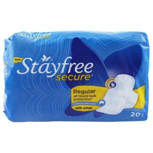 Stayfree Secure Cottony Sanitary Napkin with Wings (Regular) 20 pads