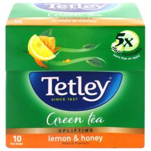 Tetley Lemon & Honey Green Tea Bags 10 pcs (Carton)