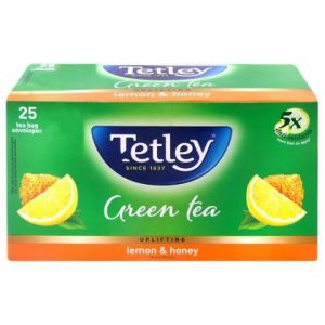 Tetley Lemon & Honey Green Tea Bags 25 pcs