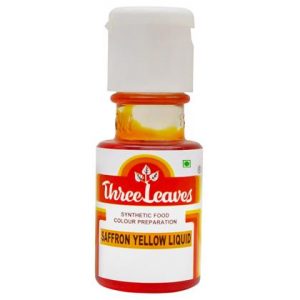 Three Leaves Saffron Yellow Food Colour Liquid 20 ml