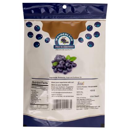 Wonderland Foods Premium Dried Blueberries 150 g - Image 2