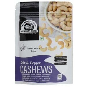 Wonderland Foods Premium Salt Pepper Flavoured Cashews 100 g