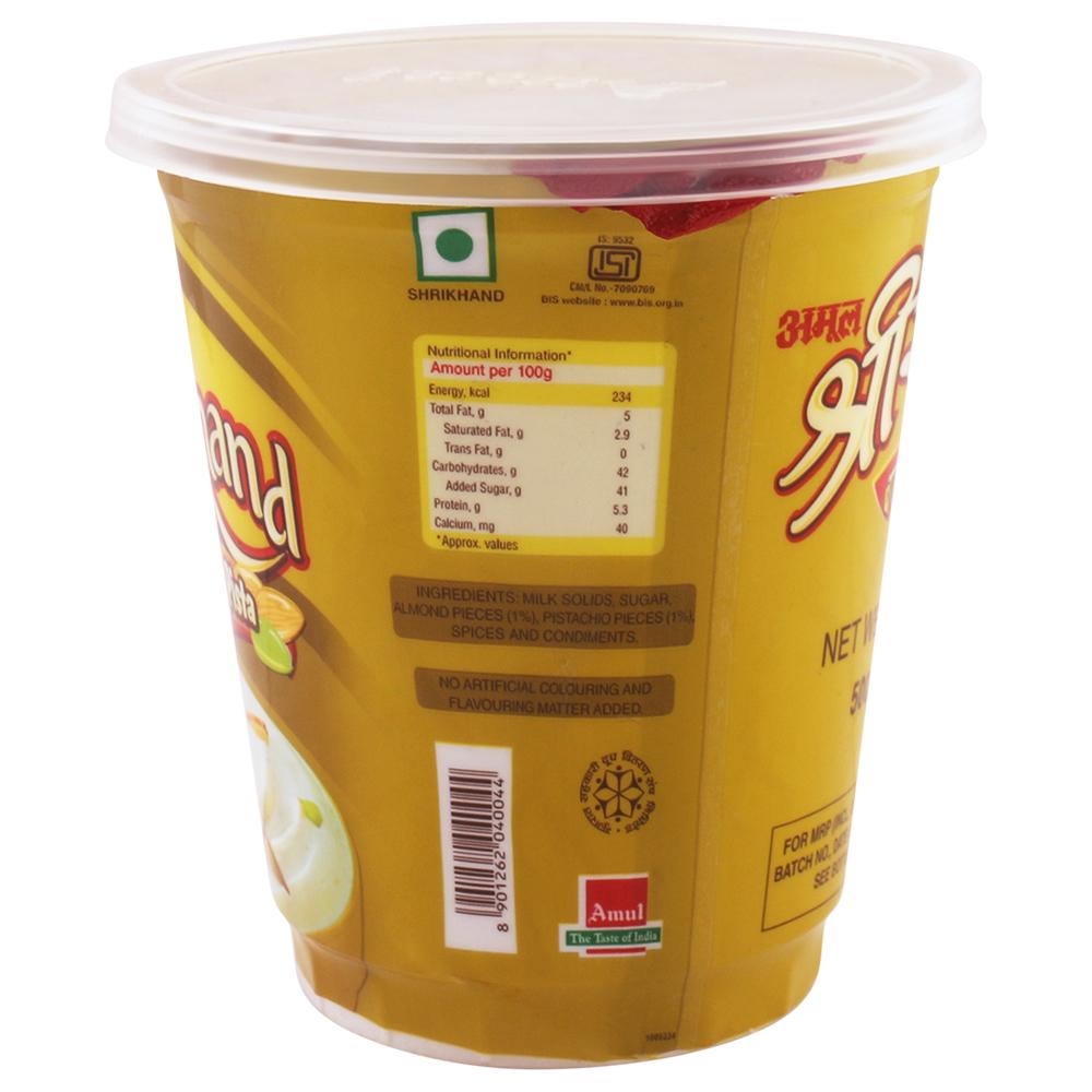 Amul Badam Pista Shrikhand 500 g (Container) - Image 2