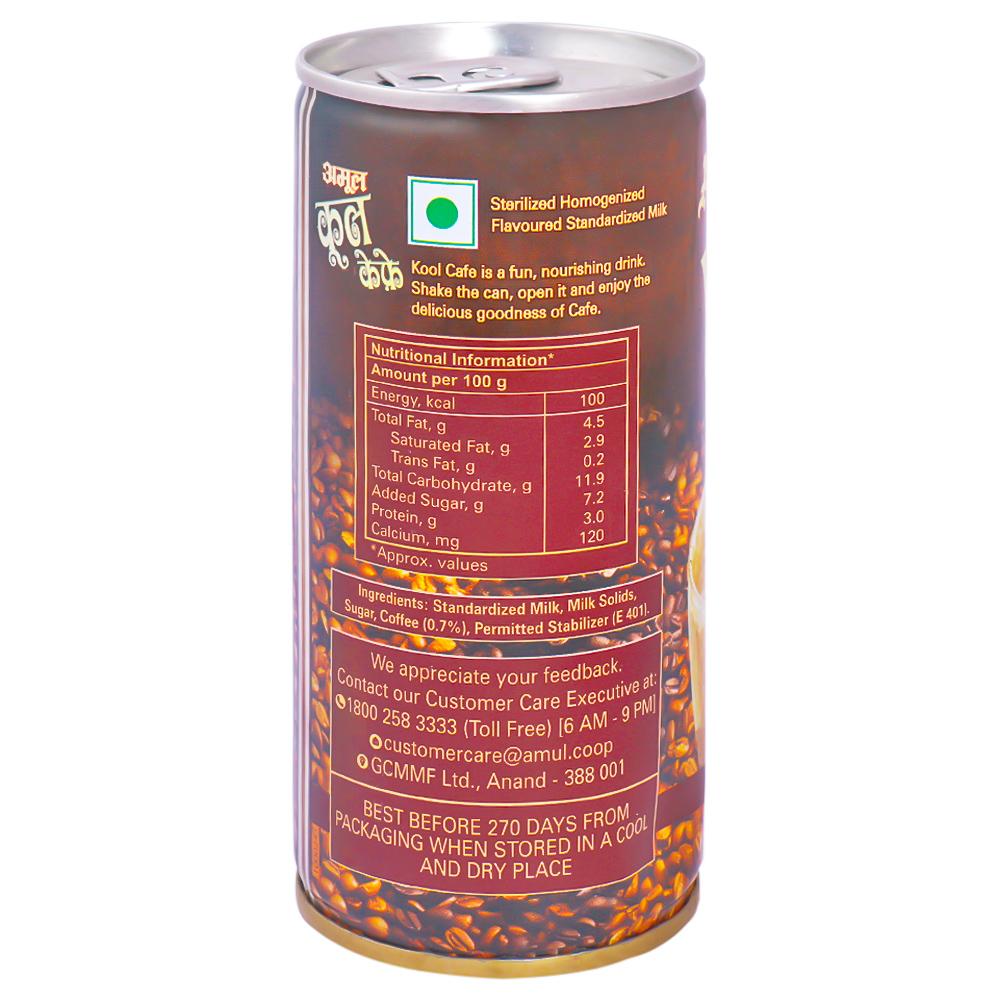 Amul Kool Cafe Classic Flavoured Milk 200 ml (Can) | Basket Hunt