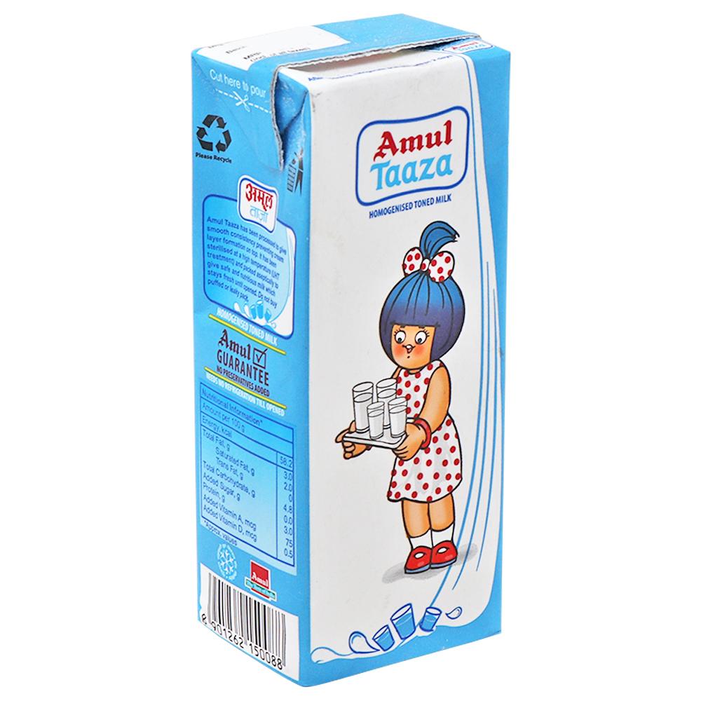 Amul Taaza Toned Long Life Milk 200 ml (Tetra Pak) - Image 5