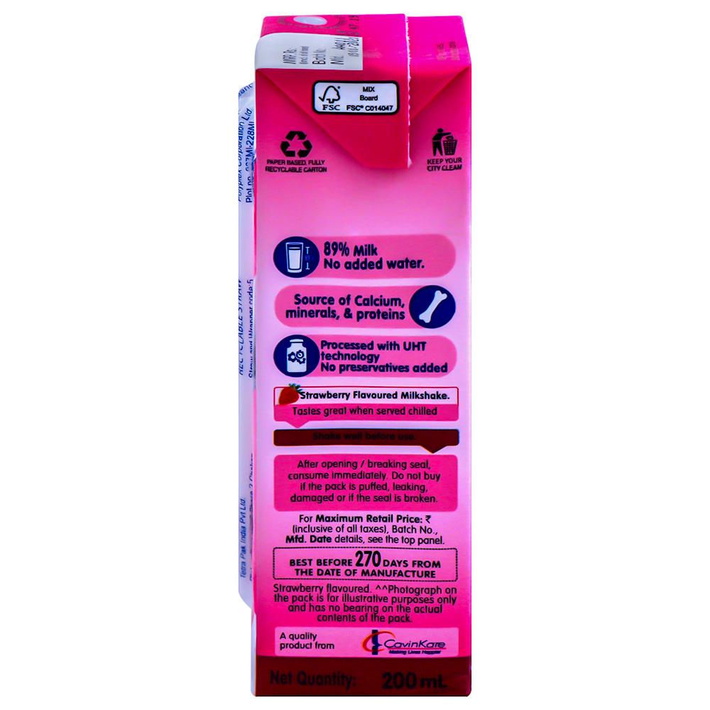 Cavin's Strawberry Milkshake 200 ml (Tetra Pak) - Image 3