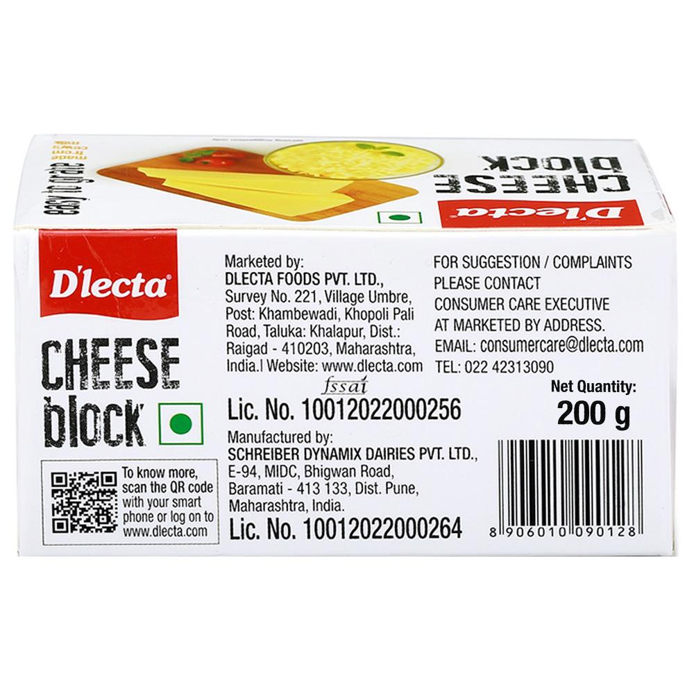 D'lecta Cheese Block 200 g (Carton) - Image 2