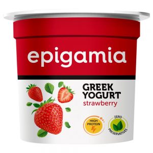 Epigamia Strawberry Greek Yogurt 90 g (Cup)