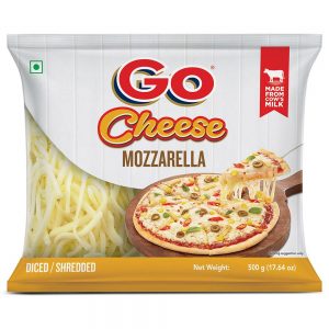 Go Mozzarella Diced Cheese 500 g (Pouch)